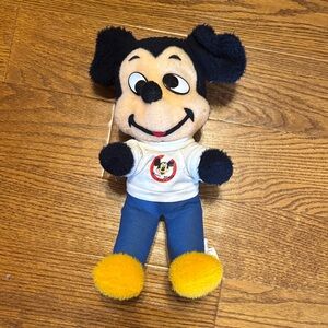 Disney Mickey Mouse Plush with Blue and Yellow Accents